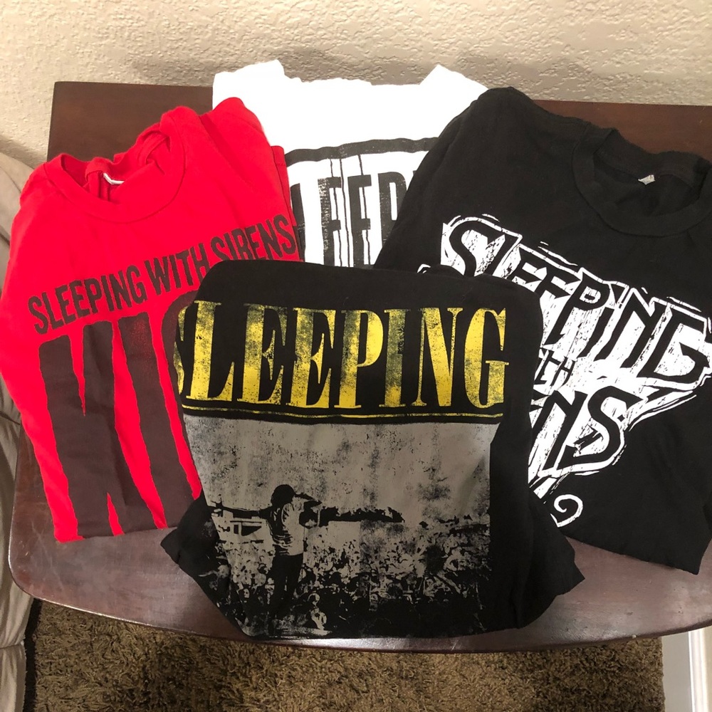 Sleeping with Sirens band tees